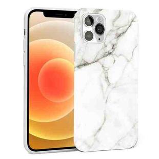 Glossy Marble Pattern TPU Protective Case For iPhone 12 mini(White)