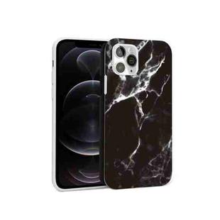 Glossy Marble Pattern TPU Protective Case For iPhone 12 / 12 Pro(Black)