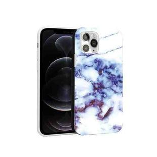 Glossy Marble Pattern TPU Protective Case For iPhone 12 / 12 Pro(Purple)