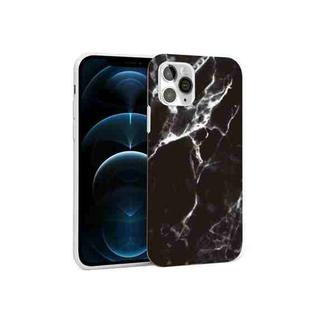 Glossy Marble Pattern TPU Protective Case For iPhone 12 Pro Max(Black)