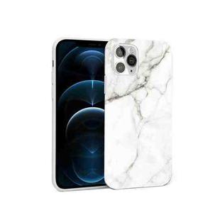 Glossy Marble Pattern TPU Protective Case For iPhone 12 Pro Max(White)