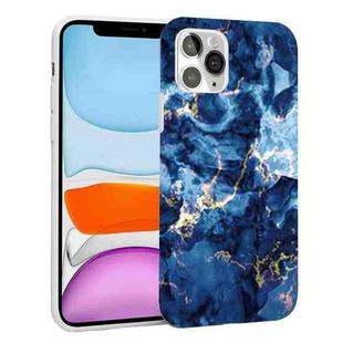 For iPhone 11 Glossy Marble Pattern TPU Protective Case (Blue)