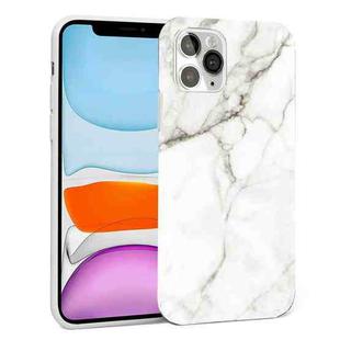 For iPhone 11 Glossy Marble Pattern TPU Protective Case (White)