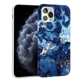 Glossy Marble Pattern TPU Protective Case For iPhone 11 Pro(Blue)