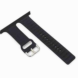 Silicone Watch Band For Apple Watch Ultra 49mm / Series 8&7 45mm / SE 2&6&SE&5&4 44mm / 3&2&1 42mm(Black)