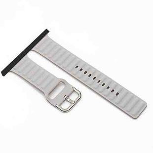 Silicone Watch Band For Apple Watch Series 8&7 41mm / SE 2&6&SE&5&4 40mm / 3&2&1 38mm(Grey)