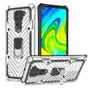 For Xiaomi Redmi Note 9 Cool Armor PC + TPU Shockproof Case with 360 Degree Rotation Ring Holder(Silver)