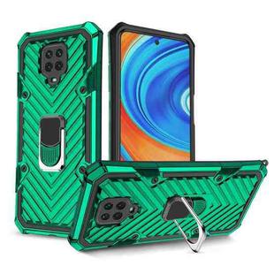 For Xiaomi Redmi Note 9S Cool Armor PC + TPU Shockproof Case with 360 Degree Rotation Ring Holder(Dark Green)