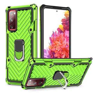 For Samsung Galaxy S20 FE Cool Armor PC + TPU Shockproof Case with 360 Degree Rotation Ring Holder(Green)