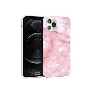 Glossy Marble Pattern TPU Protective Case For iPhone 12 / 12 Pro(Pink)