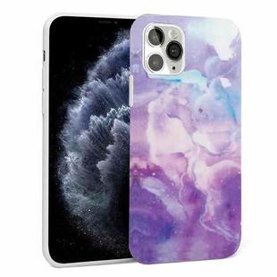 Glossy Marble Pattern TPU Protective Case For iPhone 11 Pro(Purple)