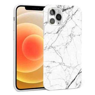 Glossy Marble Pattern TPU Protective Case For iPhone 12 mini(White)