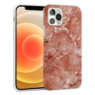 Glossy Marble Pattern TPU Protective Case For iPhone 12 mini(Vermilion)