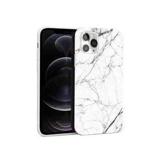 Glossy Marble Pattern TPU Protective Case For iPhone 12 / 12 Pro(White)