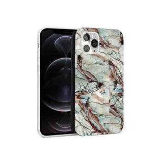 Glossy Marble Pattern TPU Protective Case For iPhone 12 / 12 Pro(Green)