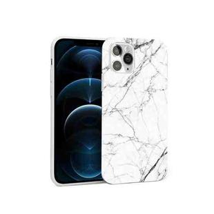 Glossy Marble Pattern TPU Protective Case For iPhone 12 Pro Max(White)