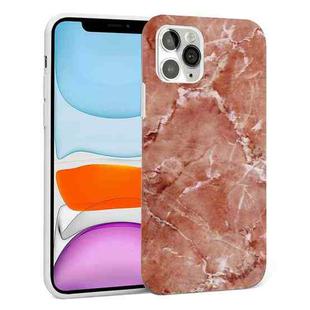 For iPhone 11 Glossy Marble Pattern TPU Protective Case (Vermilion)