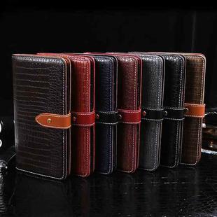 For Motorola Moto G9 idewei Crocodile Texture Horizontal Flip Leather Case with Holder & Card Slots & Wallet(Maroon)