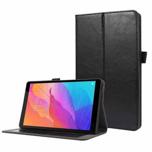 For Huawei MatePad T8 Crazy Horse Texture Horizontal Flip Leather Case with 2-folding Holder & Card Slot(Black)