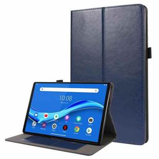 For Lenovo Tab M10 Plus Crazy Horse Texture Horizontal Flip Leather Case with 2-folding Holder & Card Slot(Dark Blue)
