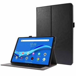 For Lenovo Tab M10 Crazy Horse Texture Horizontal Flip Leather Case with 2-folding Holder & Card Slot(Black)