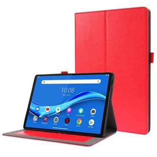 For Lenovo Tab M10 Crazy Horse Texture Horizontal Flip Leather Case with 2-folding Holder & Card Slot(Red)