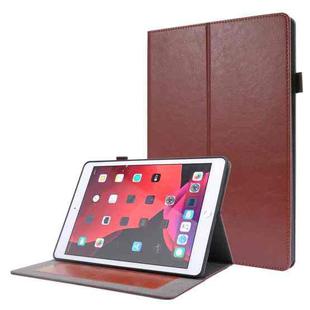 For iPad 10.2 / iPad Pro 10.5 Crazy Horse Texture Horizontal Flip Leather Case with 2-folding Holder & Card Slot(Brown)