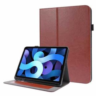 For iPad Pro 11 inch /iPad Air 2022 / 2020 10.9 Crazy Horse Texture Horizontal Flip Leather Case with 2-folding Holder & Card Slot(Brown)