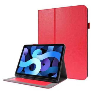 For iPad Pro 11 inch /iPad Air 2022 / 2020 10.9 Crazy Horse Texture Horizontal Flip Leather Case with 2-folding Holder & Card Slot(Red)