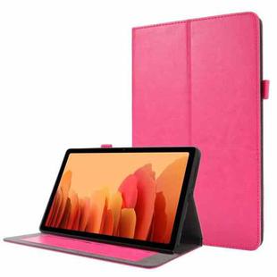 For Samsung Galaxy Tab A7 (2020) Crazy Horse Texture Horizontal Flip Leather Case with 2-folding Holder & Card Slot(Rose Red)