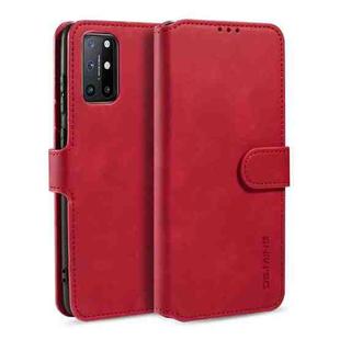 For OnePlus 8T DG.MING Retro Oil Side Horizontal Flip Protective Case(Red)