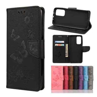 For Xiaomi Mi 10T 5G Butterflies Embossing Horizontal Flip Leather Case with Holder & Card Slots & Wallet(Black)
