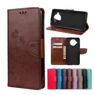 For Xiaomi Mi 10T Lite 5G Butterflies Love Flowers Embossing Horizontal Flip Leather Case with Holder & Card Slots & Wallet(Brown)