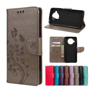 For Xiaomi Mi 10T Lite 5G Butterflies Love Flowers Embossing Horizontal Flip Leather Case with Holder & Card Slots & Wallet(Grey)