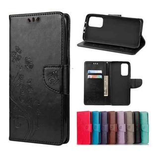 For Xiaomi Mi 10T 5G Butterflies Love Flowers Embossing Horizontal Flip Leather Case with Holder & Card Slots & Wallet(Black)