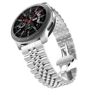 22mm For Amazfit GTR 42mm Five Beads Steel Watch Band(Silver)