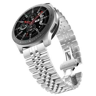 20mm For Huawei Watch GT 2 42mm Five Beads Steel Watch Band(Silver)