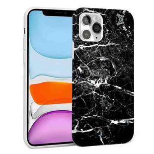 For iPhone 11 Glossy Marble Pattern TPU Protective Case For iPhone 12 mini(Black)