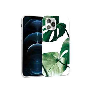 Glossy Plant Pattern TPU Protective Case For iPhone 12 Pro Max(Turtle Leaf)
