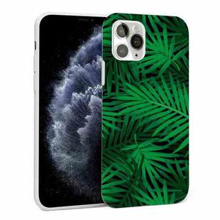 Glossy Plant Pattern TPU Protective Case For iPhone 11 Pro(Palm Leaf)