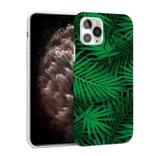 Glossy Plant Pattern TPU Protective Case For iPhone 11 Pro Max(Palm Leaf)