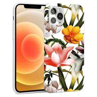 Glossy Flower Pattern TPU Protective Case For iPhone 12 mini(F2)