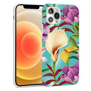 Glossy Flower Pattern TPU Protective Case For iPhone 12 mini(F4)