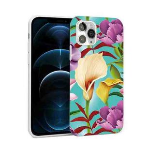 Glossy Flower Pattern TPU Protective Case For iPhone 12 Pro Max(F4)
