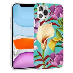 Glossy Flower Pattern TPU Protective Case For iPhone 11(F4)