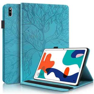 For Huawei MatePad 10.4 inch Life Tree Series Horizontal Flip Leather Case with Holder & Card Slots & Pen Slot(Lake Blue)