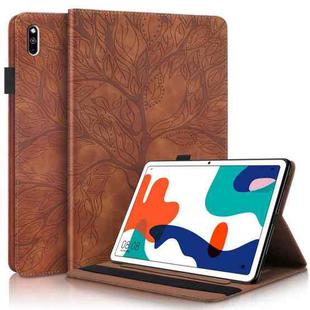 For Huawei MatePad 10.4 inch Life Tree Series Horizontal Flip Leather Case with Holder & Card Slots & Pen Slot(Brown)