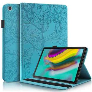For Samsung Galaxy Tab S5e 10.5 T720 Life Tree Series Horizontal Flip Leather Case with Holder & Card Slots & Pen Slot(Lake Blue)