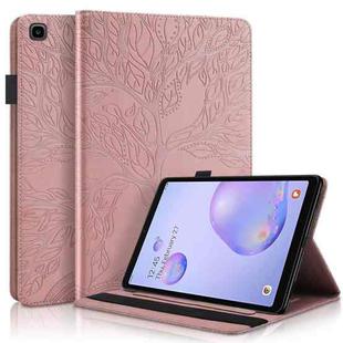 For Samsung Galaxy Tab A 8.4 SM-T307 Life Tree Series Horizontal Flip Leather Case with Holder & Card Slots & Pen Slot(Rose Gold)