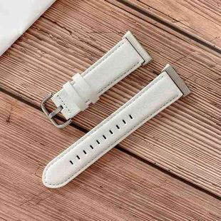 For OPPO Watch 46mm Shell Texture Watch Band(White)